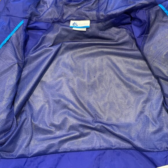 Columbia Rain Wind Jacket Womens Large Blue Two Toned Outdoor Coat - Picture 5 of 6
